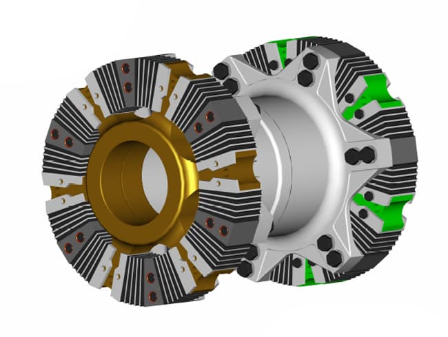 Rubber wedge coupling